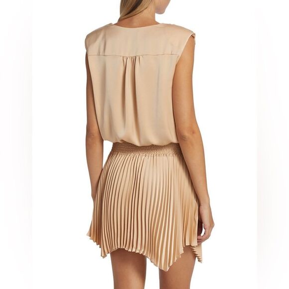 Ramy Brook Rori Satin Pleated Minidress size S - Picture 2 of 12